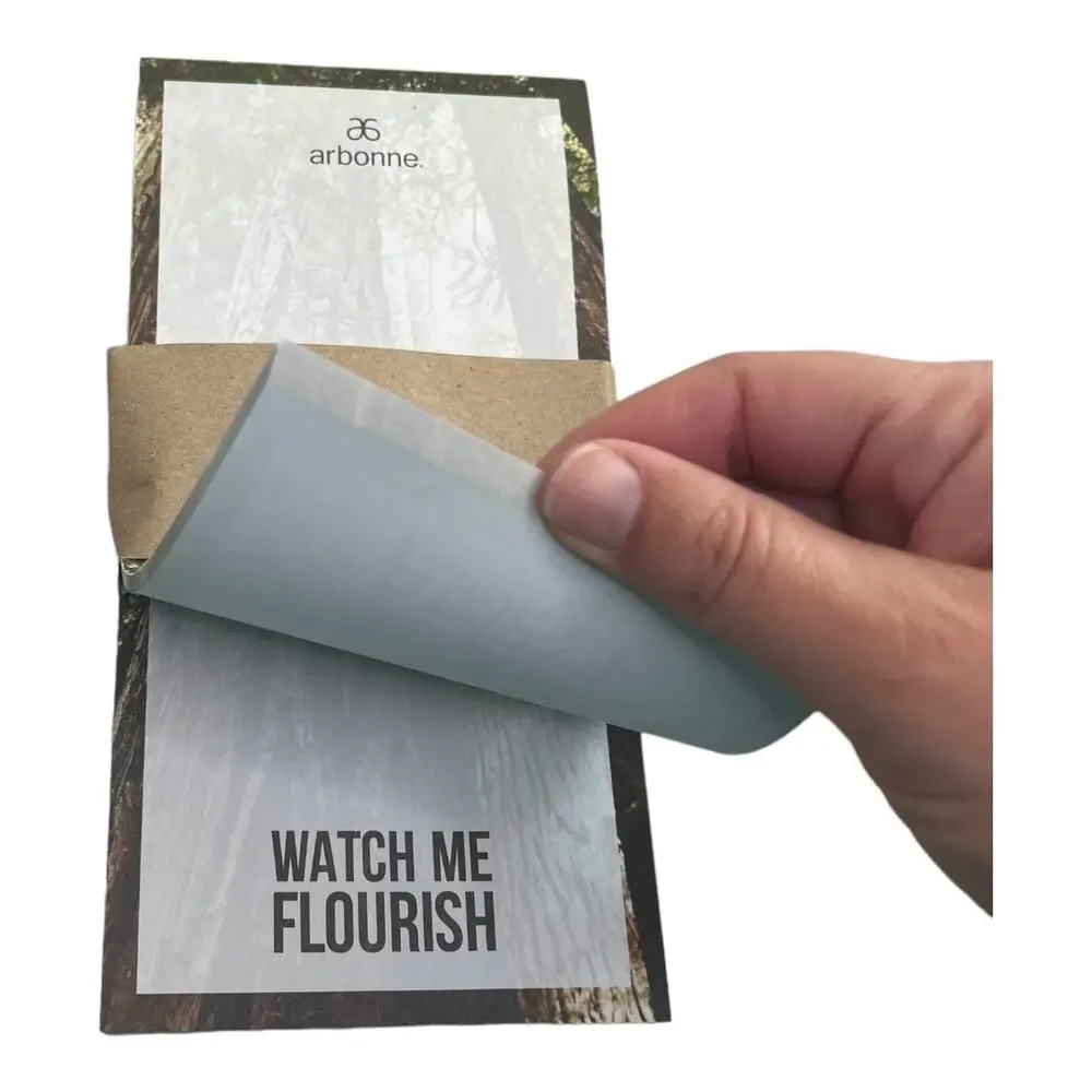 set of 2 Arbonne notepads Watch Me Flourish trees & colorful 8